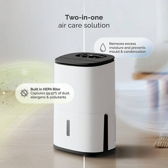 Meaco Arete Two 12L — Φίλτρο HEPA H13 δύο σε ένα: αφύγρανση και καθαρισμός αέρα